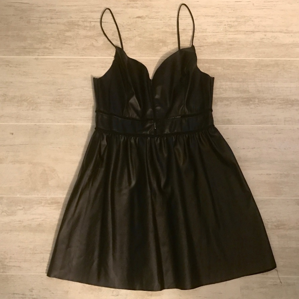 NEW LF 🖤 Black Faux Leather Dress 10 M